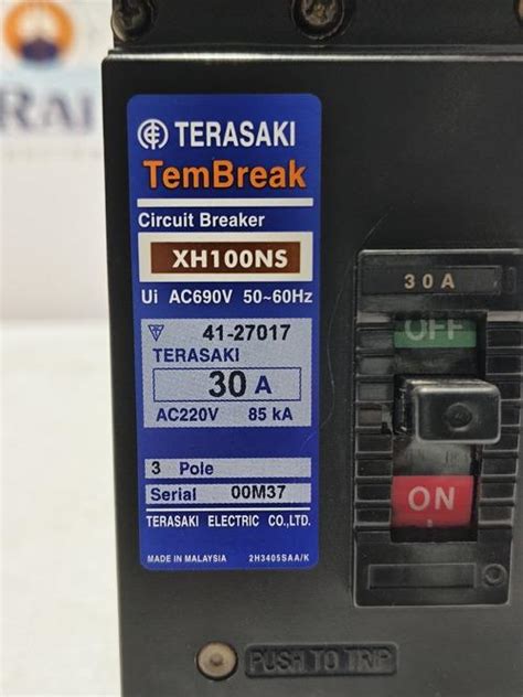 TERASAKI XH100NS 30Amp. CIRCUIT BREAKER MCCB 3 POLE | RAJ ELECTRICALS ...