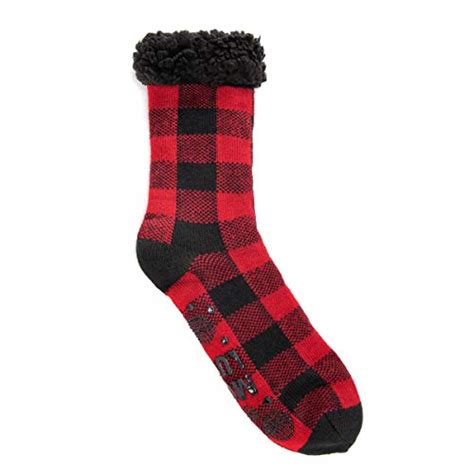 Muk Luks Men's Cabin Socks, Red/black, Small/Medium (8-10) : Amazon.in ...