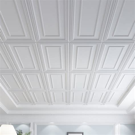 Art3d PVC Ceiling Tiles,Drop Ceiling Panel,24x48 inch(12-Pack)-White ...