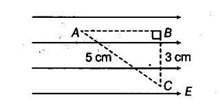 A test charge q is moved without acceleration from A to C along the ...