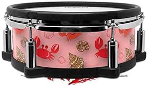 Skin Wrap Compatible with Roland PD-108 Drum Crabs and Shells Pink ...
