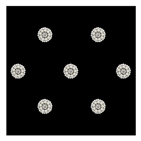 Comet Busters® Silver Round Diamond, Pearl, Shiny Beads Bindi (7mm ...