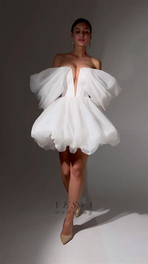 Prom mini white wedding dress – Artofit