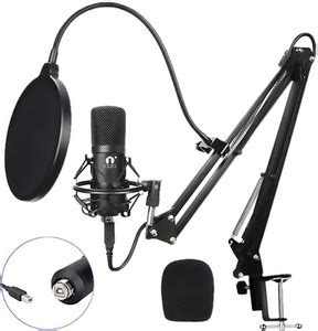 Cezo USB BM800 Condenser Microphone with Boom Arm Stand, Shock Mount ...