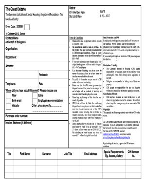 Fillable Online cih The Great Debate - cih Fax Email Print - pdfFiller