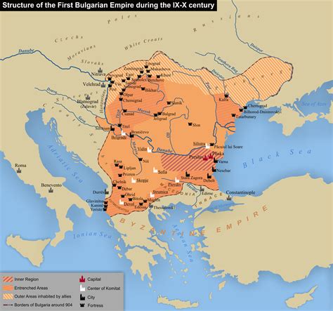 Map Of Bulgaria Empire