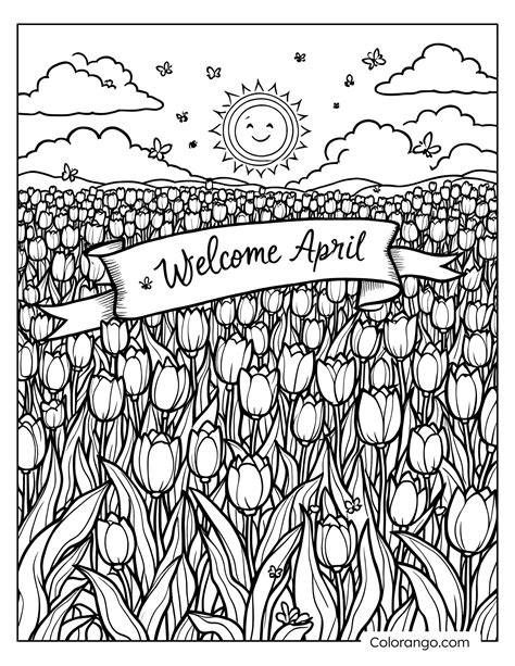April Coloring Pages For Kids