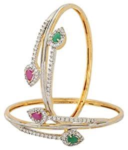 Buy YouBella American Diamond Gold Plated Jewellery Bangles For Women ...