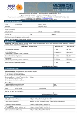 Fillable Online Registration Form/ Tax Invoice & Accommodation ...