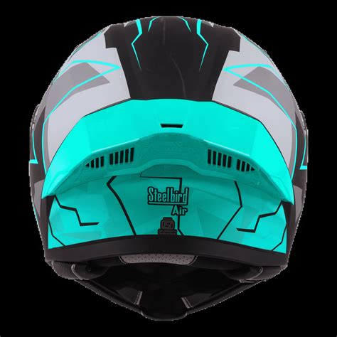 STEELBIRD Sba 20 09 Glossy Black Jazz Blue Full Face Helmet – Sparkly ...
