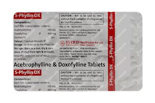 S Phyllin Dx 400100 Mg Tablet 10 - Uses, Side Effects, Dosage, Price ...