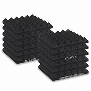 KS AUDIOSOUL™ EXCLUSIVE Soundproof Acoustic Foam Panels, 1x1 Feet 2 ...