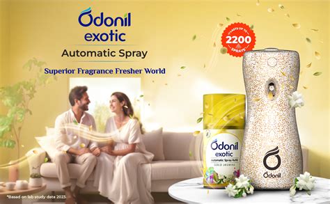 Odonil Exotic Automatic Spray - 225ml | Machine + 1 Refill | Gold ...