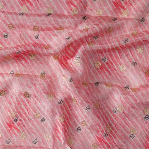 Dola Silk Jacquard Digital Print Light Pink With Golden Zari Design Ha ...