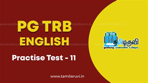 PG TRB English Practise Online Test 11