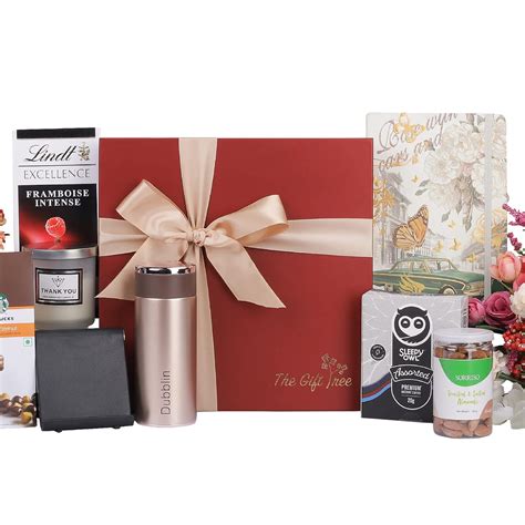 The Gift Tree Dubblin SS Bottle, Potable Stand & Chocolate Gift Hamper ...