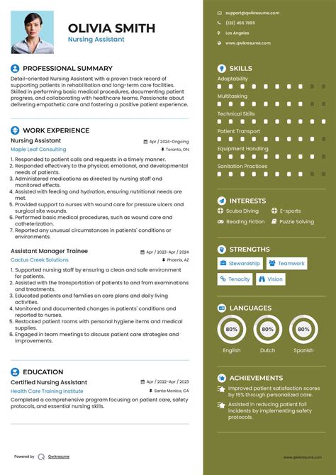 10+ Nursing Assistant Resume Samples & Templates for 2025