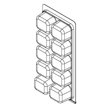 Visipak Thermoform-CLAMSHELL-CTM-10 COMPARTMENT-8.375-3.938-1.150-0. ...