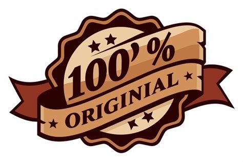 A brown and white sticker that says original original | Premium AI ...