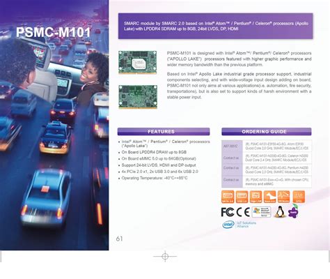 Single Board Computer - SMARC Modular Embedded System Board PSMC SERIES ...