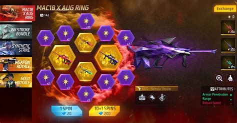 Free Fire MAX MAC10 x AUG Ring guide: Get gun skins, price, and more