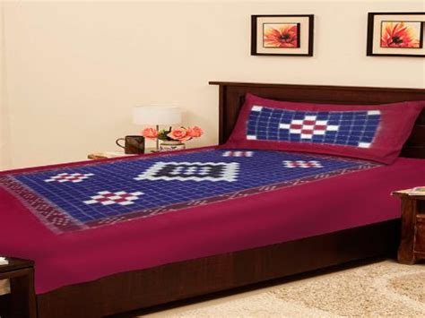 Shop Online Sambalpuri Maroon Traditional Single Bed Cover-ritikart