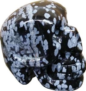ALDOMIN Semi Precious Crystal article Snowflake Obsidian Healing Skull ...