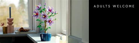 LEGO Botanicals Hibiscus Flower Building Set for Adults 10372 : Amazon ...
