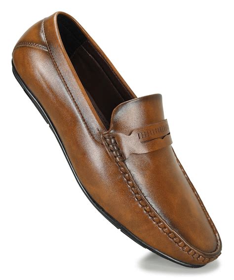Paragon Men's Tan Formal Loafer Shoes | Cushioned Sole & Sturdy ...