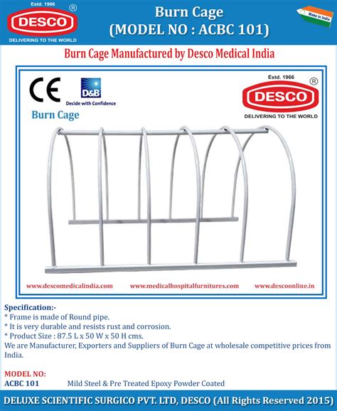 Medical Burn Cage - Manufacturers, Exporters & Suppliers India