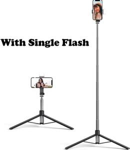 Ruskin Y17 Selfie Stick Tripod Stand Single Flash for Photography ...