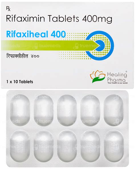 Rifaxiheal 400 Mg Tablet 10 - उपयोग, साइड इफेक्ट्स, खुराक, कीमत | Truemeds