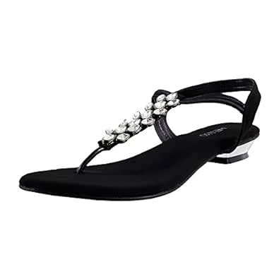 Metro Women Black Fashion Sandals-4 UK/India (37 EU) (35-2156-11-37 ...