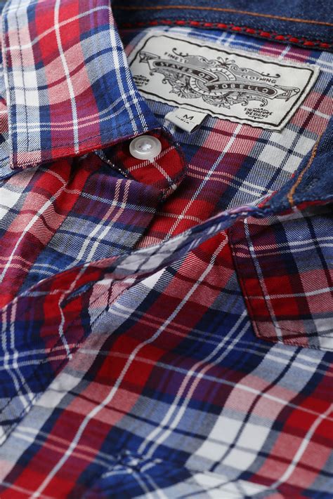 Check Shirt with Denim Yoke – Zobello