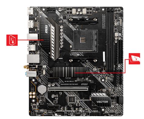 MSI MAG B550M VECTOR WIFI AMD AM4 DDR4 M.2 USB 3.2 Gen 1 DP HDMI MICRO ...