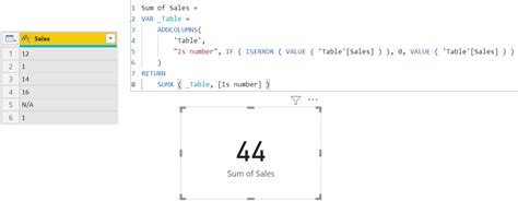 Solved: Calculate sum of sales by converting text to Numbe ...