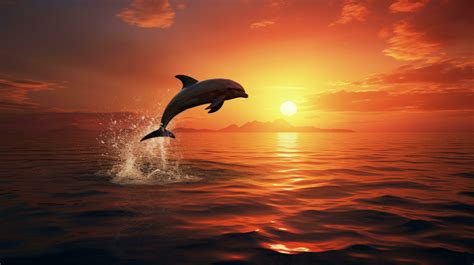 Dolphin silhouette jumping from sea with super moon NASA 27597865 Stock ...