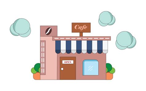 Cafe Shop Vector 的图像结果
