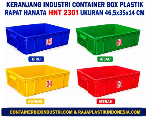 KERANJANG INDUSTRI CONTAINER BOX PLASTIK RAPAT HANATA HNT 2301 UKURAN ...
