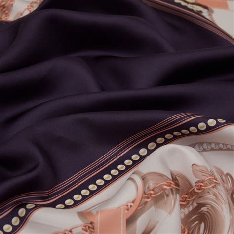 Fig Purple Jevelry Box Twill Silk Scarf | Ipekevi
