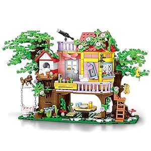 WISEPLAY Friends Tree House Building Set - Treehouse Building Block Kit ...