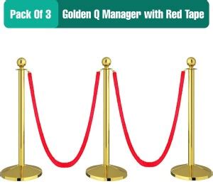 Ladwa Set of 3 Golden Finish Q Please (Q Manager) with 1.5m Black ...