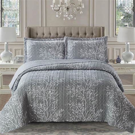 Odette Grey Quilt - Bedspread Set