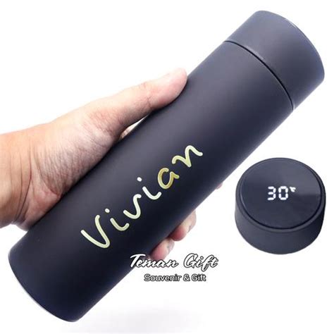 Jual Custom Tumbler Termometer Suhu Stainless Termos air Vacuum Flask ...