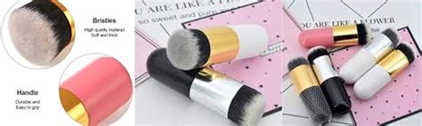 Aadav 1 Round Foundation Makeup Brush, 2 Pieces Makeup Sponge Blender ...