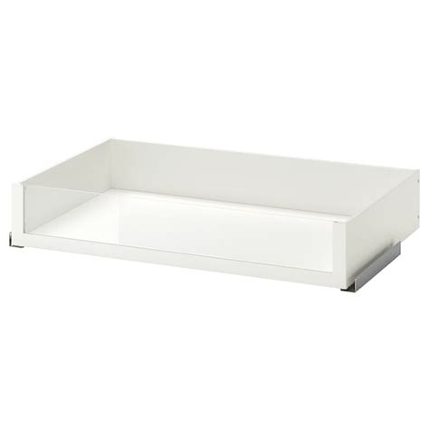 KOMPLEMENT drawer with glass front, white, 100x58 cm (393/8x227/8") - IKEA