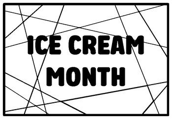 ICE CREAM MONTH Holidays And Seasons Coloring Pages, 1st Grade ...