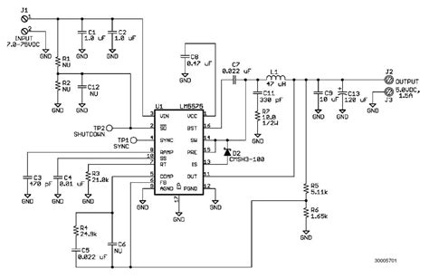 LM5575EVAL: 5V @ 1.5A, 7 ~ 75 Vin