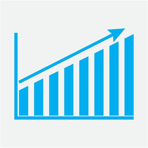 Rising bar chart financial growth and business progress | Premium Vector