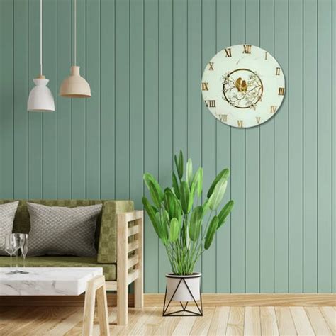 Buy Golden Bird Resin wall clock for home Bedroom, Living Room, Dining ...